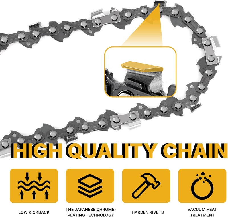 RazEdg 14 Inch Chainsaw Bar and Chain Combo, 3/8" LP Pitch, .050" Gauge, 50 Drive Links Fits Stihl MS170, MS180, MS180C, 009 L, 010, E 10, MSE 140 C, McCulloch, Remington and More (1 Bar + 3 Chains) - Image 4